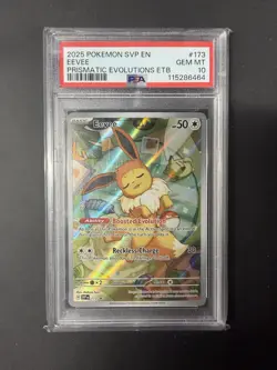 2025 POKEMON SVP EN-SV BLACK STAR PROMO #173 EEVEE PSA 10 - Image 1