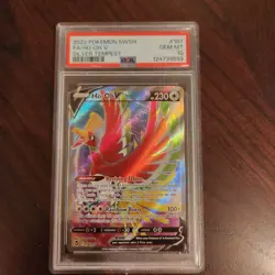 Pokemon TCG Ho-Oh V FA 187/195 Silver Tempest Ultra Rare Holo - PSA 10 - Image 1