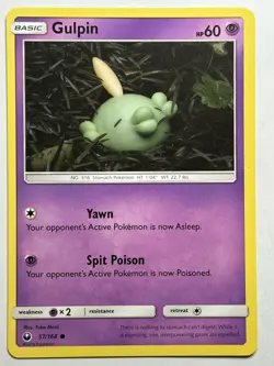 Gulpin SM - Celestial Storm 57/168 Yuka Morii MP-LP Pokemon Card - Image 1