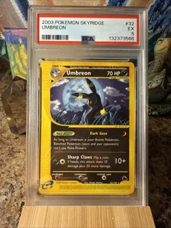 Pokemon TCG Umbreon Skyridge Rare Non-Holo Card 32/144 Vintage - Image 1
