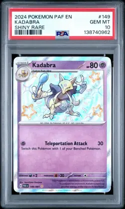 (PSA 10) Pokemon: Paldean Fates – Kadabra #149 [Shiny Rare] - Image 1