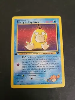 MP/ CLEAN Pokemon 1st Edition Gym Challenge Misty's Psyduck 90/132 - Image 1