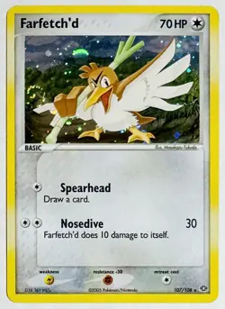 2005 Pokemon EX 107/106 Farfetch’d Holo Rare Secret Rare Mint !! - Image 1