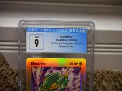 Electrike cgc 9 MINT REVERSE HOLO EX Ruby and Sapphire E-Reader 30/109 psa card - Image 2