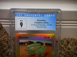 Electrike cgc 9 MINT REVERSE HOLO EX Ruby and Sapphire E-Reader 52/109 psa card - Image 2