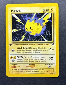 Pokemon Neo Genesis 1st Edition Pikachu Card 70/111 - Image 1