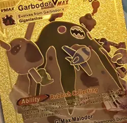 X 1 Garbodor Vmax Gold Foil Fan Art Card HP 330 Collectible Pokemon Card - Image 1