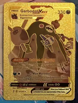 X 1 Garbodor Vmax Gold Foil Fan Art Card HP 330 Collectible Pokemon Card - Image 2