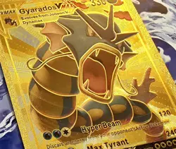 X 1 Pokemon Gyarados VMAX GOLD Foil Fan Art Collector Card 29/203 - Image 1