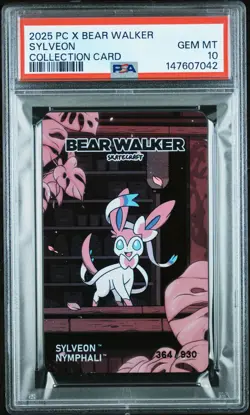 2025 POKEMON CENTER X BEAR WALKER COLLECTION CARDS SYLVEON 364/930 PSA 10 - Image 1