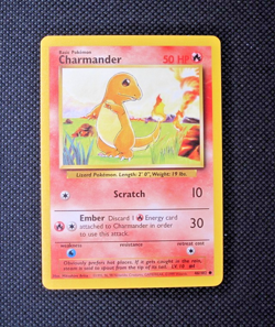 Charmander 46/102 Base Set Pokemon Card NM - LP WotC - Image 1