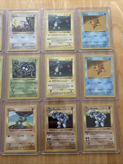12 Base Set Shadowless Pokemon Card Lot 1999 WOTC Vintage LP - Image 3