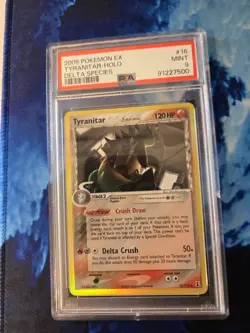 Pokemon TCG Tyranitar Delta Species Holo Rare Card 16/113 PSA 9 - Image 1