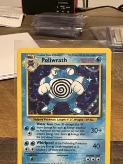 Poliwrath 13/102 Base Set Holo Rare Pokemon Card WOTC 1999 LP Vintage - Image 2