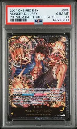 2024 ONE PIECE PREMIUM CARD COLLECTION #003 MONKEY D. LUFFY PSA 10 - Image 1