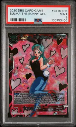 2020 DRAGON BALL SUPER CARD GAME SERIES 10 #BT10-011 BULMA THE BUNNY GIRL PSA 9 - Image 1