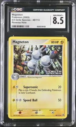 CGC 8.5 Magneton 2005 EX Delta Species 48/113 Reverse Holo Stamped Pokemon Card - Image 1