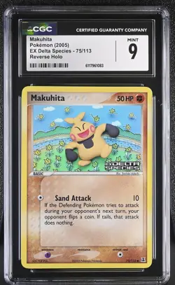 CGC 9 MINT Makuhita EX Delta Species 75/113 Reverse Holo STAMPED Pokemon Card - Image 1