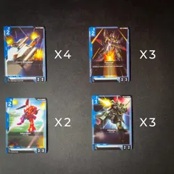 Gundam TCG Blue Lot, 60 Cards, Gundam Epyon, Titans, Raider, Calamity, playsets - Image 5