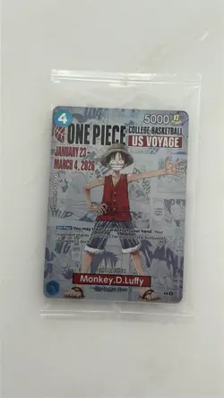 Bandai One Piece CCG Monkey D. Luffy US Voyage P-055 Counter +1000 Promo Card - Image 1
