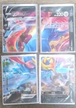 Pokemon TCG Zacian V-Union 4 Card Holo Lot English Metal Standard - Image 3