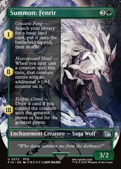 Summon: Fenrir - Foil - Borderless - Final Fantasy #0372 MTG Magic The Gathering - Image 1