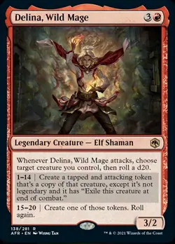 MTG Delina, Wild Mage, Light Play, English Adventures in the Forgotten Realms - Image 1