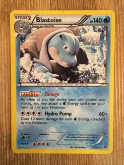 Blastoise HOLO RARE 16/101 Pokemon BW Plasma Blast Card LP TCG 2013 - Image 1