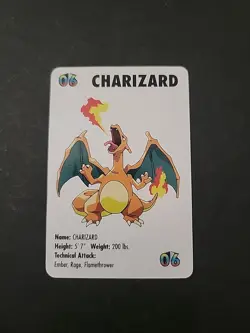 LP 1998 Pokemon Applause Charizard #06 Mini Card KFC Retro - Image 1