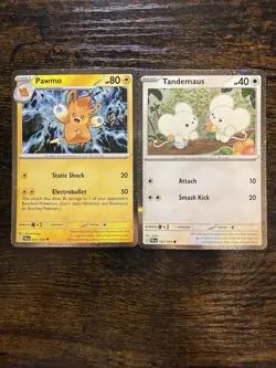 Pokemon - Tandemaus & Pawmo - Cosmos Holo - - SV Paldea Evolved - Promo Cards - Image 1