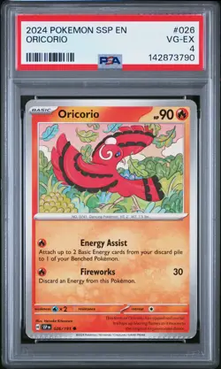 2024 POKEMON SSP EN-SURGING SPARKS #026 ORICORIO PSA 4 - Image 1