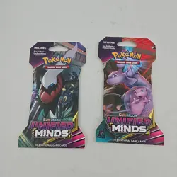 Pokemon TCG Unified Minds Sleeved Booster Pack (x2) - Image 1