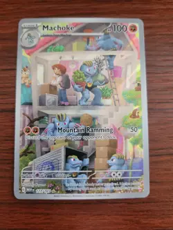 Pokemon TCG Machoke 177/165 Sv: Scarlet & Violet 151 Illustration Rare Near Mint - Image 1