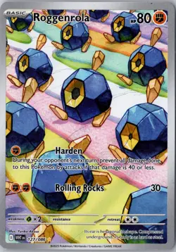 Roggenrola 127/086 White Flare Illustration Rare English Pokemon TCG - NM - Image 1