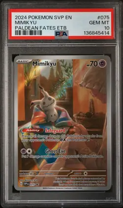 2024 POKEMON SVP EN-SV BLACK STAR PROMO #075 MIMIKYU PSA 10 - Image 1