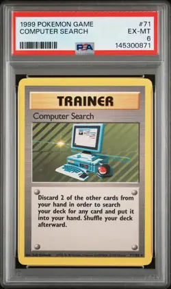 1999 POKEMON BASE SET UNLIMITED #71 COMPUTER SEARCH PSA 6 - Image 1