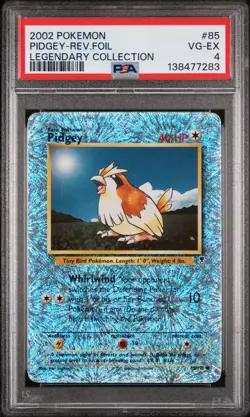 2002 POKEMON LEGENDARY COLLECTION #85 PIDGEY-REVERSE FOIL PSA 4 - Image 1