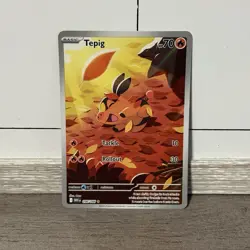 Tepig IR 096/086 Sv: White Flare Pokemon Illustration Rare 2025 - Image 1