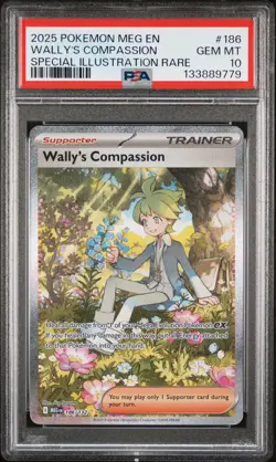 2025 POKEMON MEG EN-MEGA EVOLUTION #186 WALLY'S COMPASSION PSA 10 - Image 1
