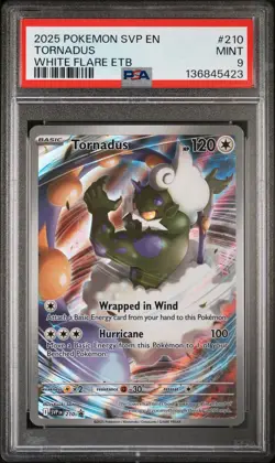 2025 POKEMON SVP EN-SV BLACK STAR PROMO #210 TORNADUS PSA 9 - Image 1