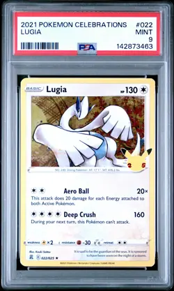 2021 POKEMON CELEBRATIONS #022 LUGIA PSA 9 - Image 1
