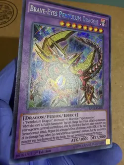 Yu-Gi-Oh! TCG Brave-Eyes Pendulum Dragon RATE-EN039 1st Edition Secret Rare NM - Image 3