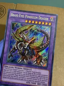 Yu-Gi-Oh! TCG Brave-Eyes Pendulum Dragon RATE-EN039 1st Edition Secret Rare NM - Image 4