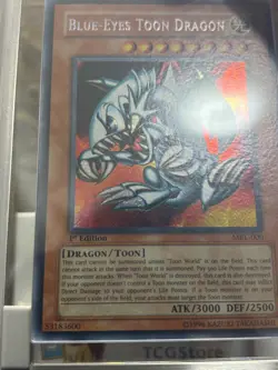 Yugioh! Blue Eyes Toon Dragon Secret Rare MRL-000 1st Edition VINTAGE AES 9 MINT - Image 5