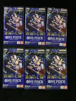 2025 One Piece Card Game Japanese OP-14 Azure Sea's Seven Sealed Pack Lot*6 LU57 - Image 1