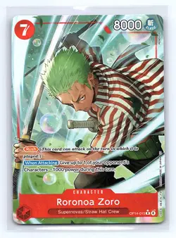 RORONOA ZORO Alternate Art OP14-015 One Piece The Azure Sea's Seven *hlb - Image 1