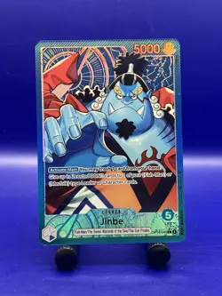 One Piece CCG Jinbe- The Azure Sea's Seven OP14-040 Leader (Alternate Art) Foil - Image 1