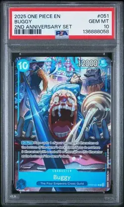 2025 One Piece English Version 2nd Anniversary Set #051 BUGG PSA 10 XJ40 - Image 1