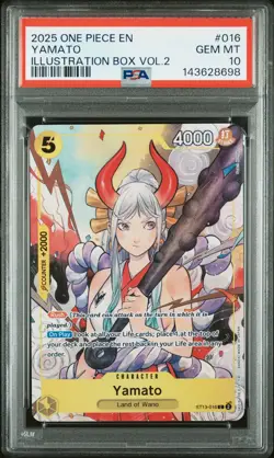 2025 ONE PIECE PROMOS ILLUSTRATION BOX VOL.2 #016 YAMATO PSA 10 - Image 1