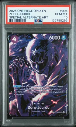 2025 ONE PIECE LEGACY OF THE MASTER SPECIAL ALT ART #004 ZORO-JUUROU PSA 10 - Image 1